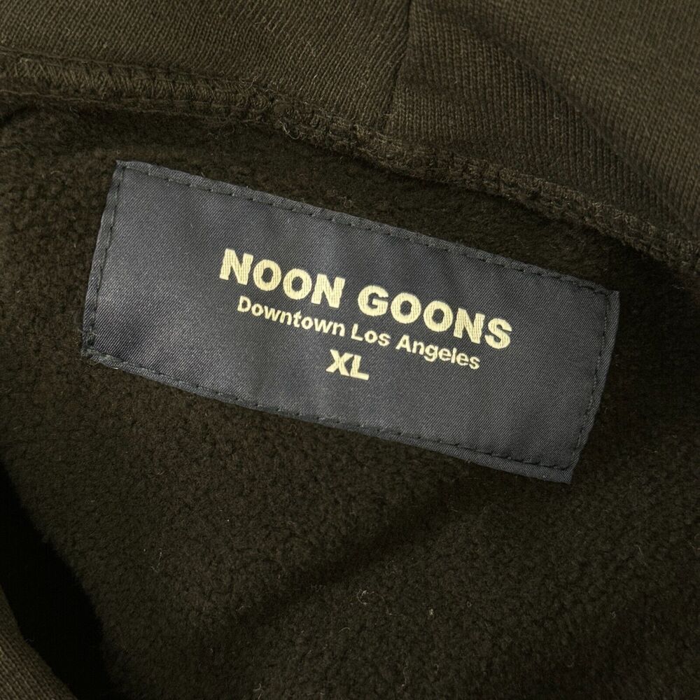 Noon Goons Hoodie Mens Extra Large Logo Fleece Pullover Black Streetwear XL - Picture 6 of 10